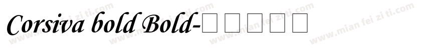 Corsiva bold Bold字体转换